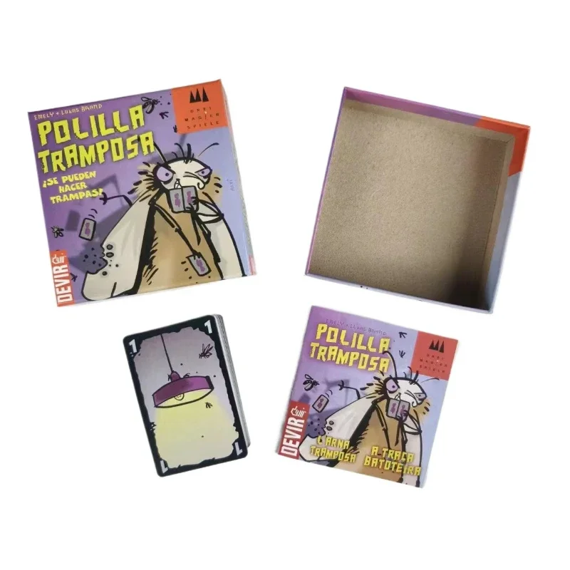 Party Games Animals - 2026Spanish Polilla Tramposa Card Game Devir-Game