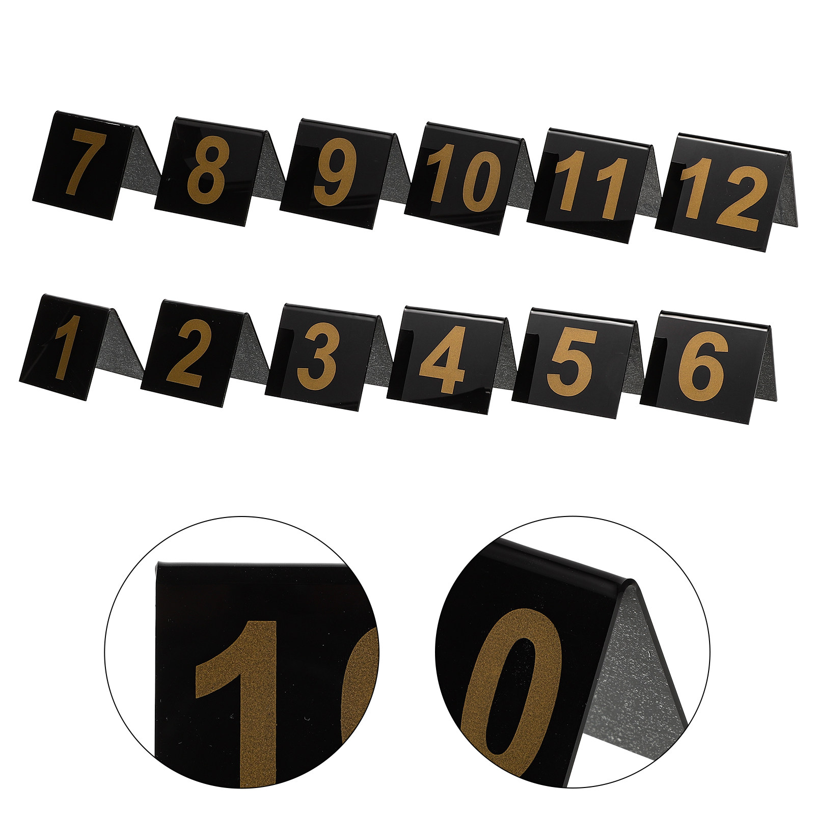 Party Games Mystery - 12Pcs Number Markers Acrylic V-Shaped Crime