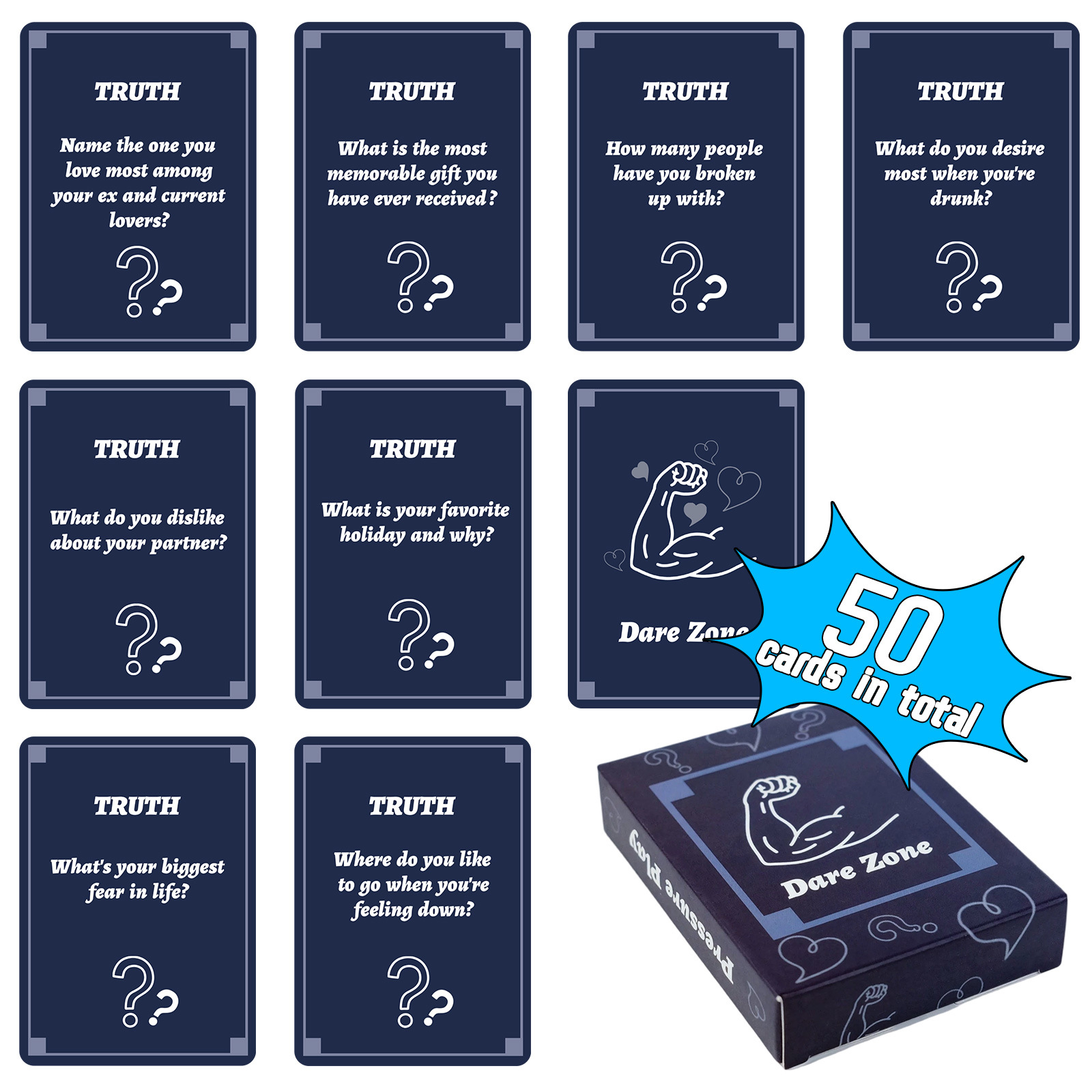 50Pcs Party Game Cards for Adu - Party Games Group For Adults 리뷰 및 가격