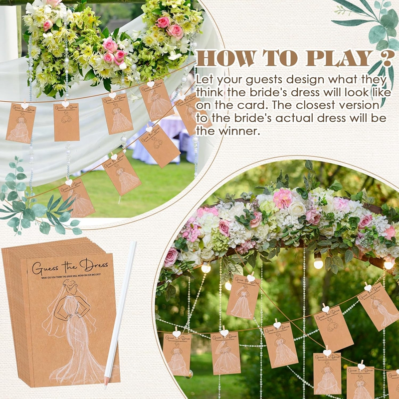 10/20Sets Guess Wedding Dress  - Party Games Bridal Shower 리뷰 및 가격