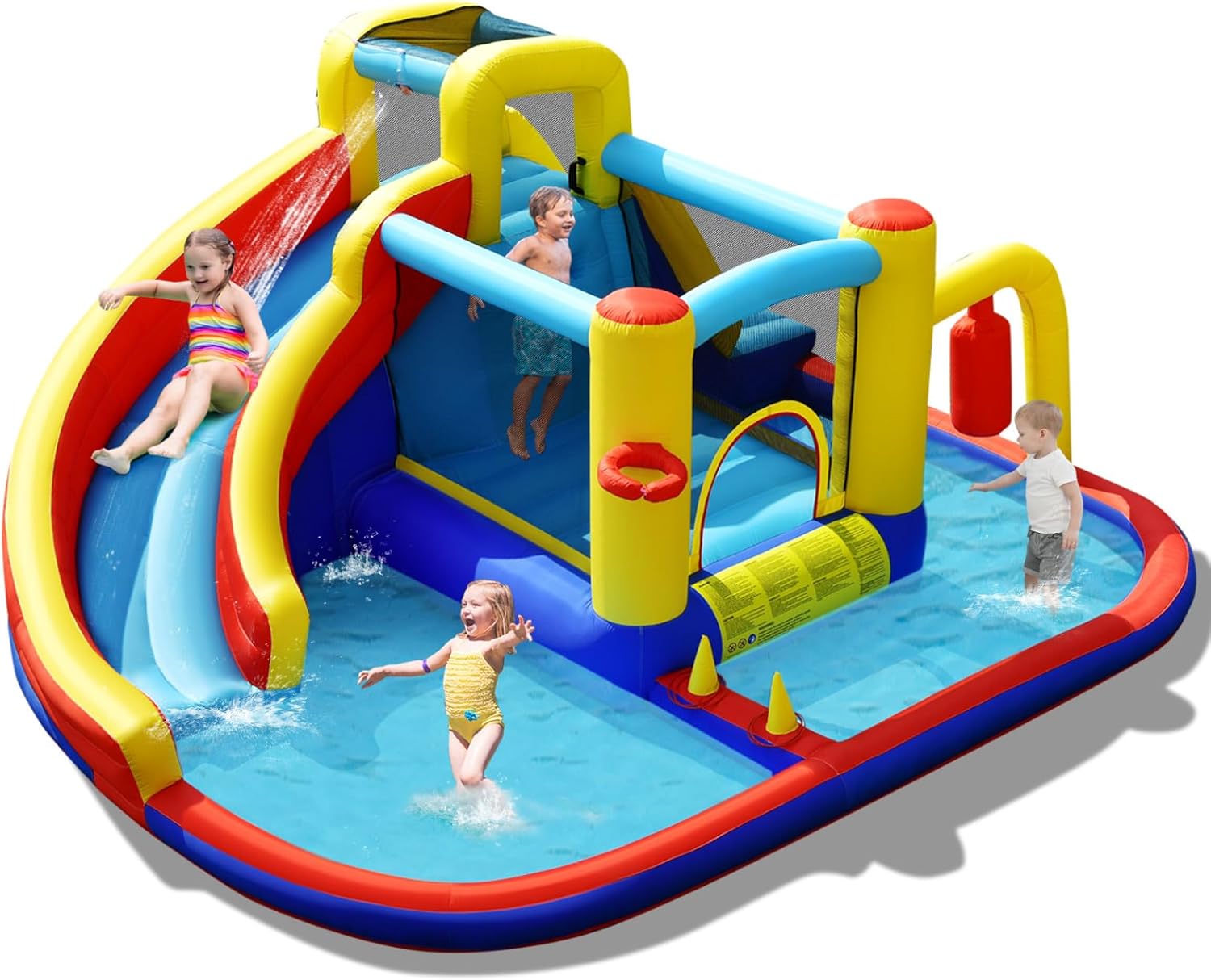 6-in-1 Inflatable Water Park B - Party Games Kids Outdoor 리뷰 및 가격