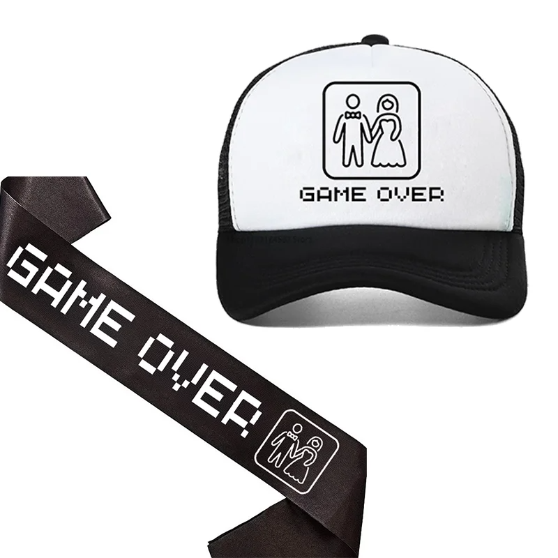 Groom To Be Sash Game Over Hat - Party Games Bridal Shower 리뷰 및 가격