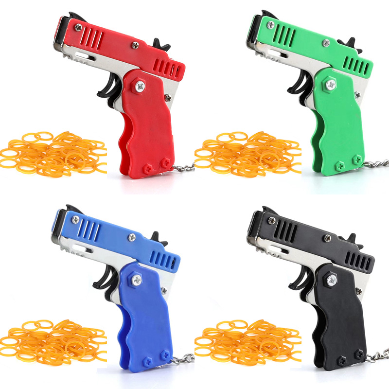 Mini Keychain Rubber Band Gun  - Party Games Kids Outdoor 리뷰 및 가격