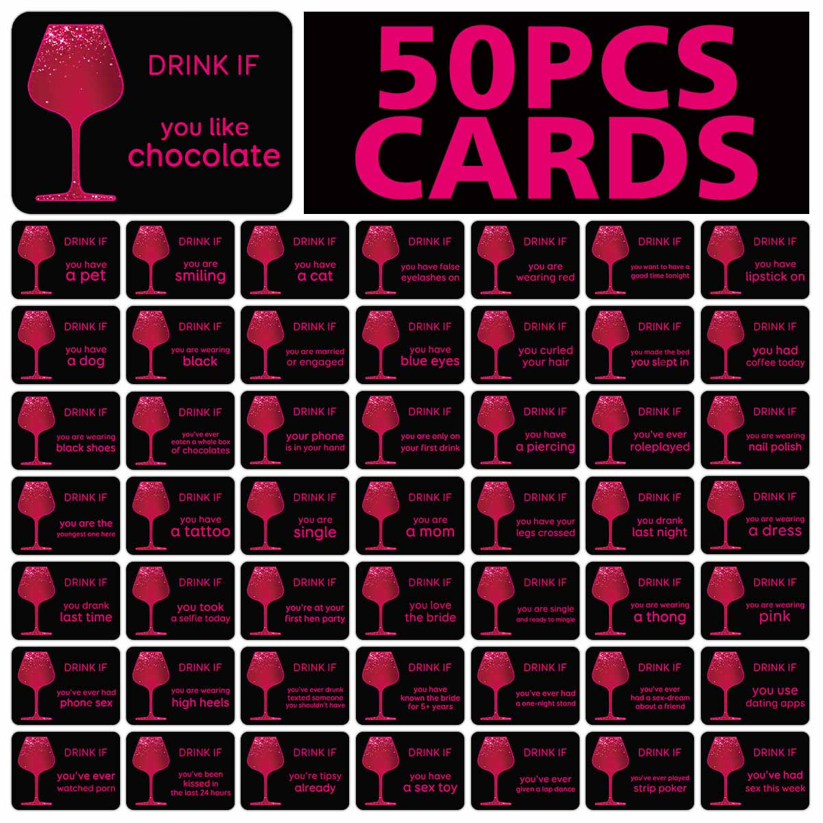50pcs Bachelorette Party Drink - Party Games Bridal Shower 리뷰 및 가격