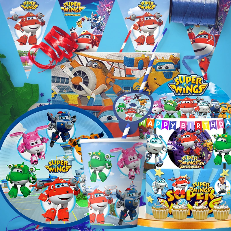 Cartoon  Super Wings Theme Par - Party Games Bridal Shower 리뷰 및 가격