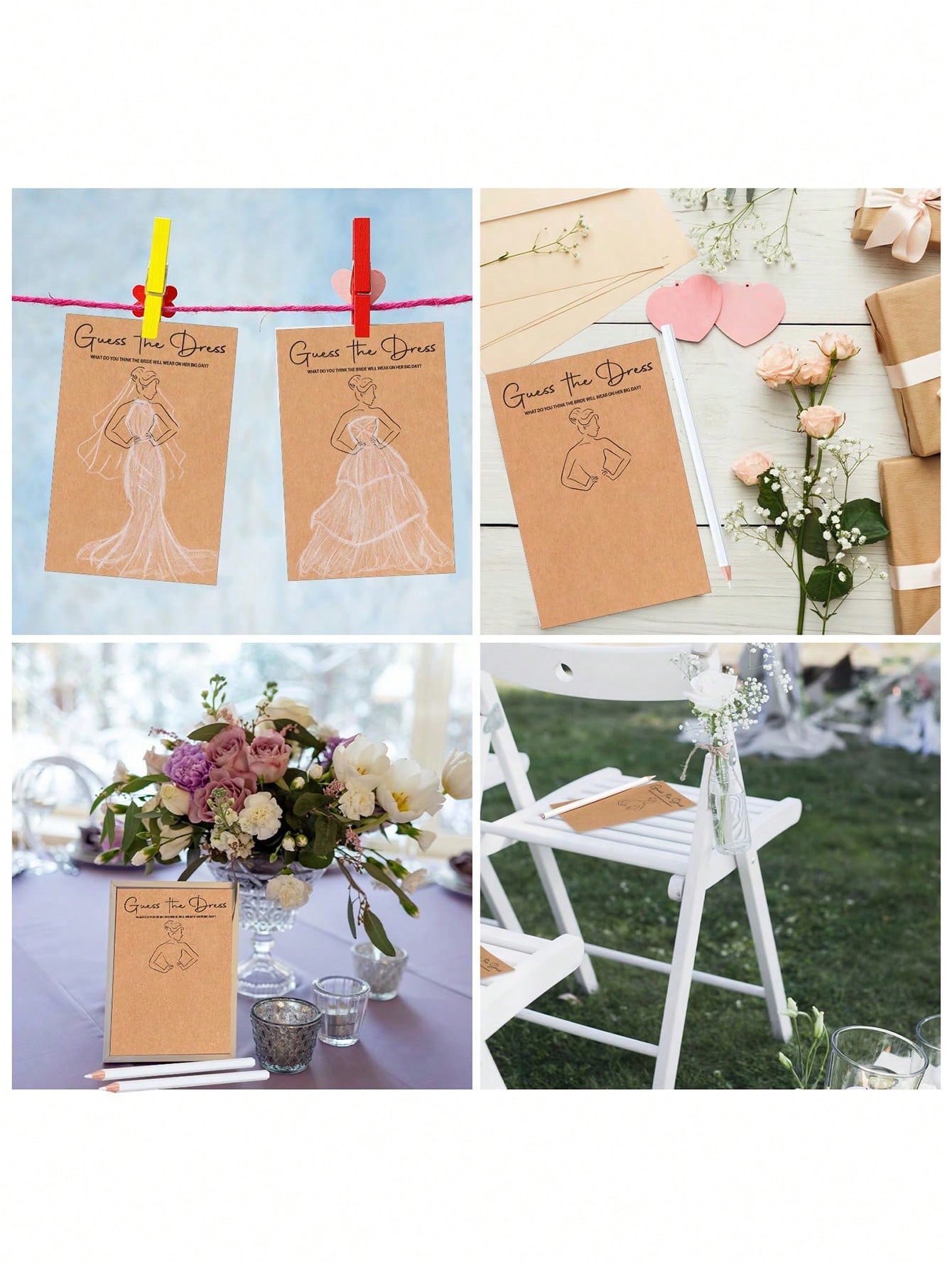20/40pcs Dress Guessing Bridal - Party Games Bridal Shower 리뷰 및 가격