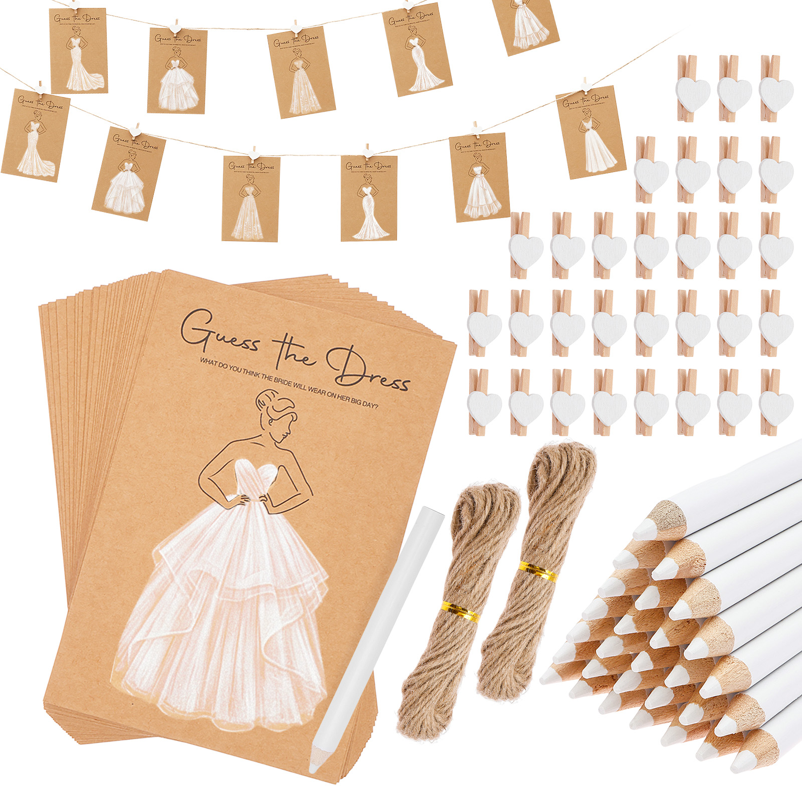 30/60PC Wedding Dress Game Car - Party Games Bridal Shower 리뷰 및 가격