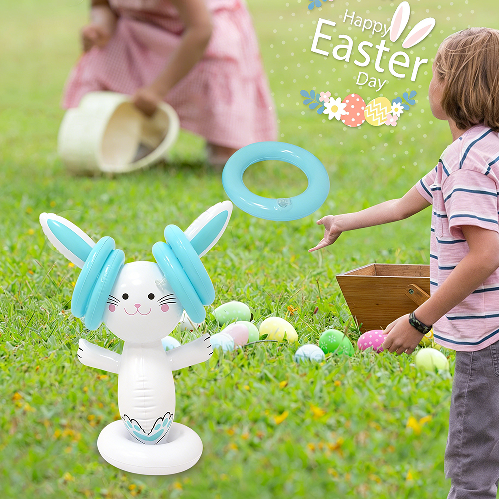Easter Inflatable Bunny Ring T - Party Games Kids Outdoor 리뷰 및 가격