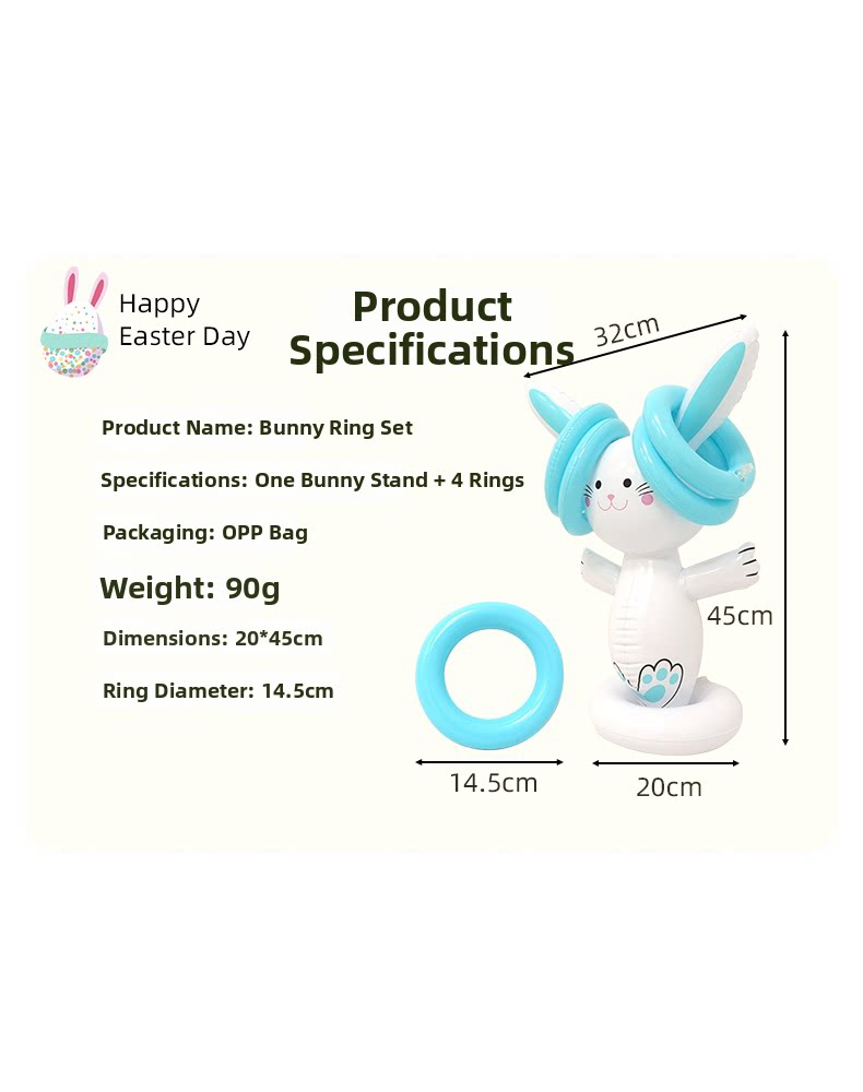 Easter Inflatable Bunny Ring T - Party Games Kids Outdoor 리뷰 및 가격