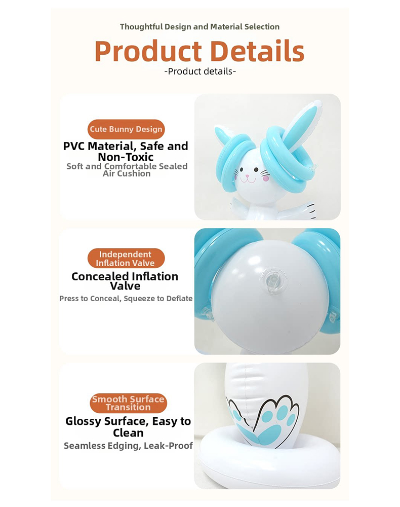 Easter Inflatable Bunny Ring T - Party Games Kids Outdoor 리뷰 및 가격