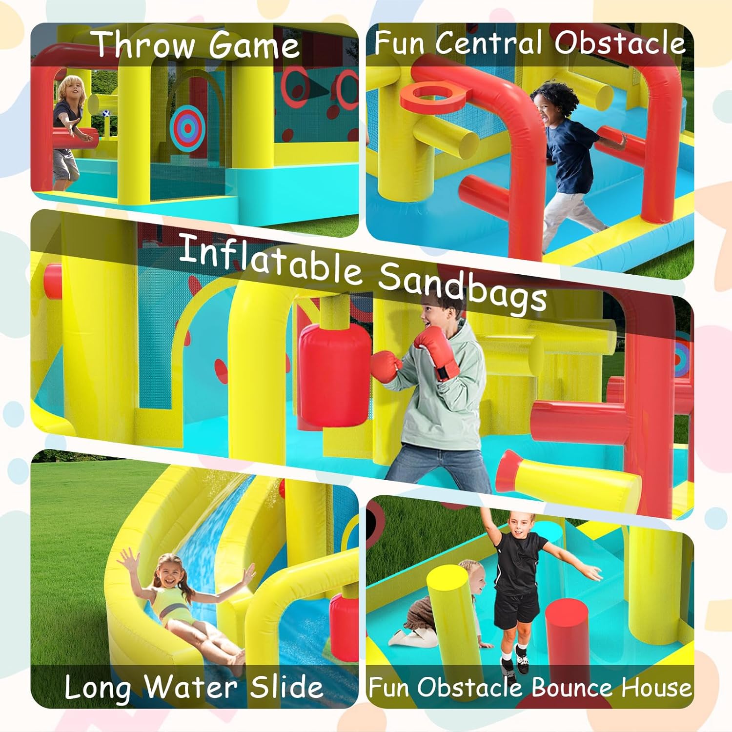 Kids Inflatable Water Slide Bo - Party Games Kids Outdoor 리뷰 및 가격