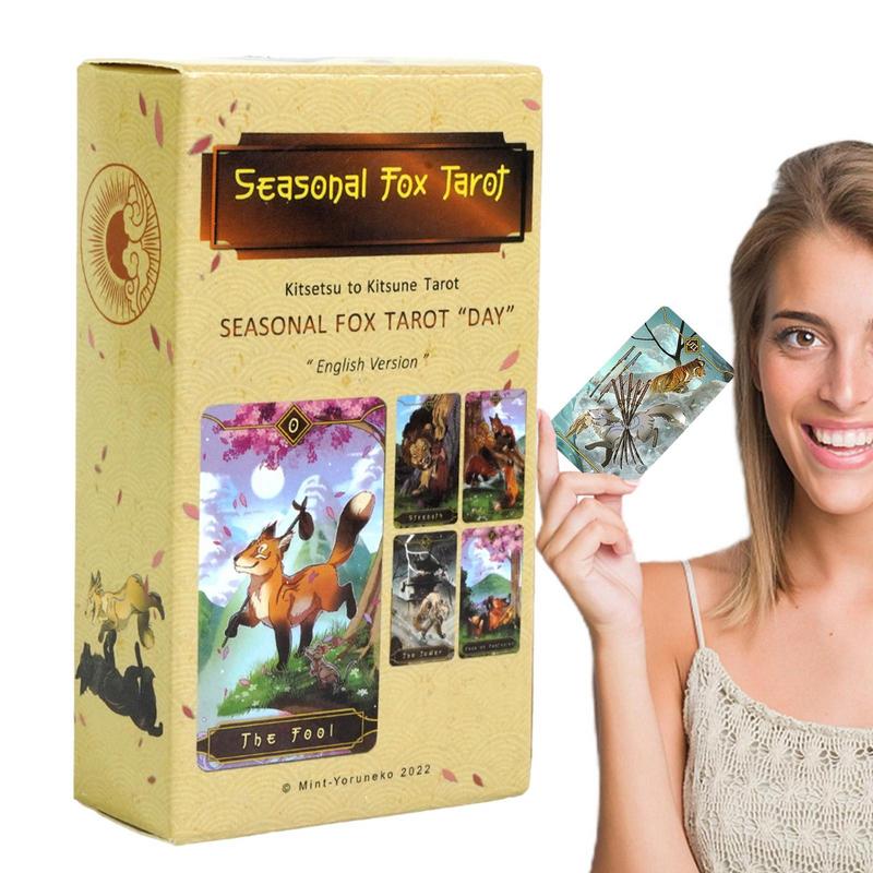 78pcs Tarot Cards Seasonal Fox - Party Games Meaning 리뷰 및 가격