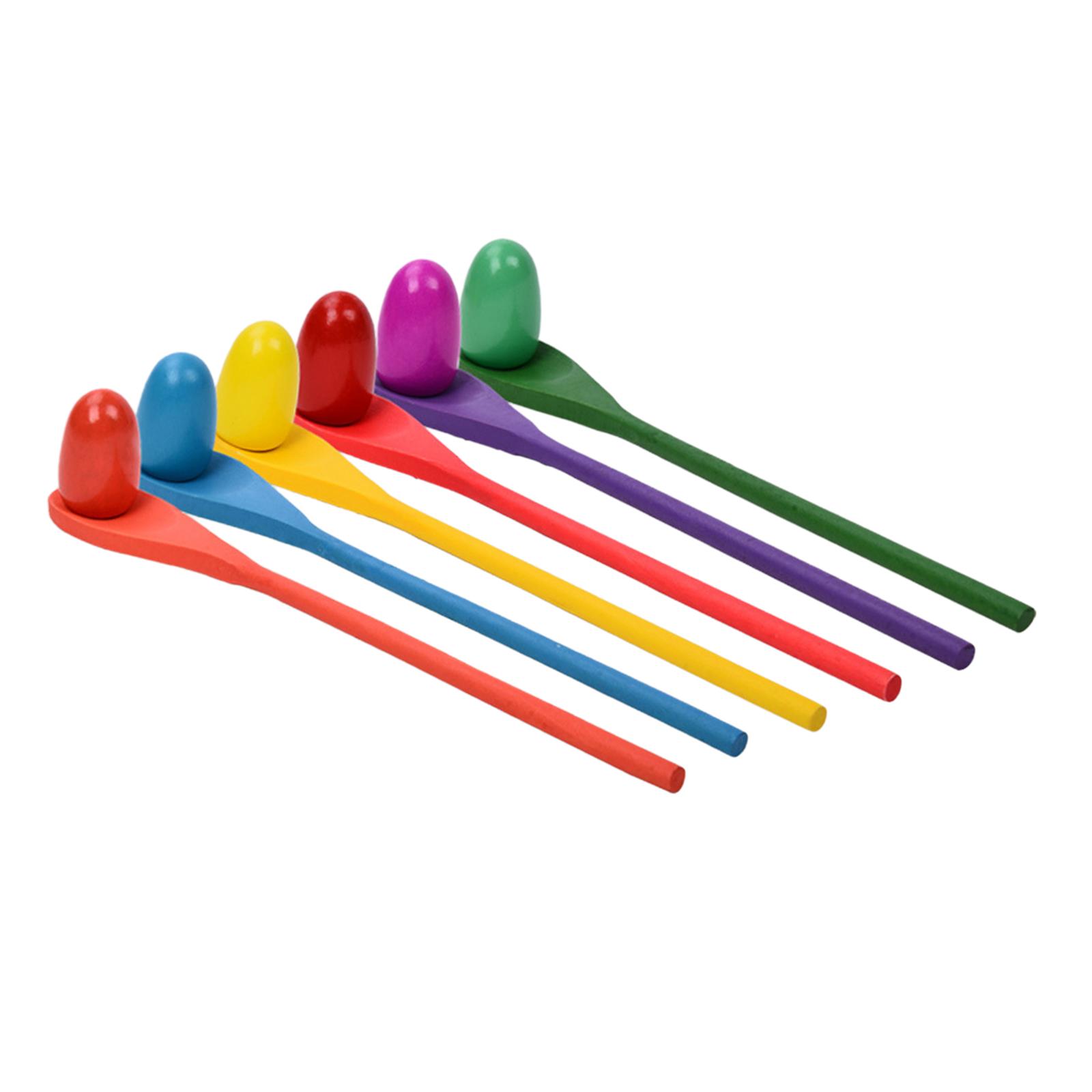6 Pieces Egg Spoon Race Game H - Party Games Kids Outdoor 리뷰 및 가격