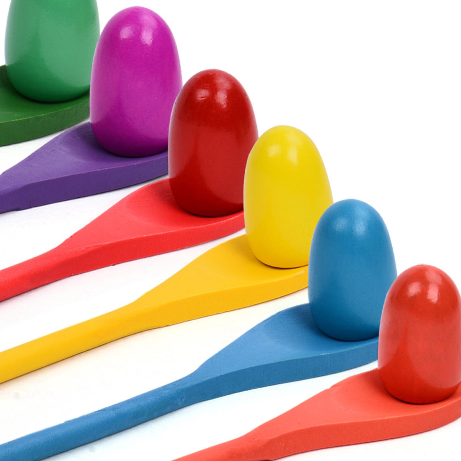 6 Pieces Egg Spoon Race Game H - Party Games Kids Outdoor 리뷰 및 가격